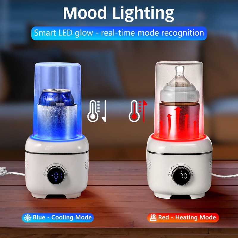 WISFISSH Cooling Cup with Mood Light,Beverage Cooler with Insulated Cover,