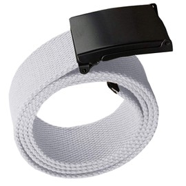 Trimming Shop Unisex Webbing Belt Webbed Canvas Strap Metal Flip Closure Buckle Adjustable Army Style Waist Band Outdoor Utility Wear, 51inch x 3.8cm