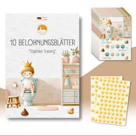 MINITALES Children's Toilet Reward Board - Reward System for Potty Training with 10 Sheets & Stickers | Potty Training & Routine Planner from 3 Years | Potty Children