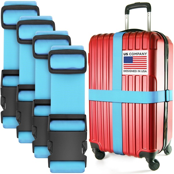 Luggage Straps for Suitcases - TSA Approved - Blue, 20