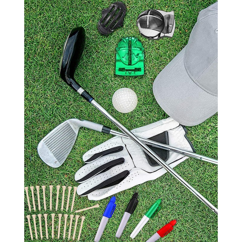 AQTAQ 9 Pcs Golf Ball Line Drawing Marker,5 Golf Ball