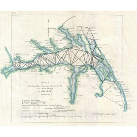Historic Map : Albemarle Sound, North Carolina, U.S. Coast Survey, 1849, Vintage Wall D?or : 24in x 20in