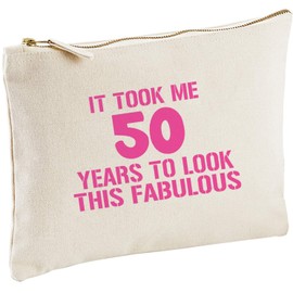 Lolmugs It Took Me 50 Years to Look This Fabulous Cotton 22x16cm Make-Up Bag
