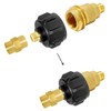 Joywayus Brass QCC1 Nut Propane Gas Adapter with 1/4 Inch