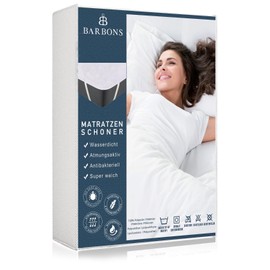BARBONS Mattress Protector 140 x 200 cm - Oeko-Tex Certified Waterproof Mattress Topper Incontinence Pad Washable Moisture Protection Breathable (Poly. 140 x 200 cm)