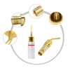 CERRXIAN Curved Surface, Solid Copper, Solder-free, Screw-On, 2mm Pin Audio