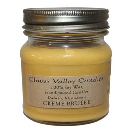 Creme Brulee Half Pint Scented Candle by Clover Valley Candles