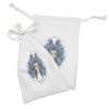 Lunarable Pisces Fabric Pouch Set of 2, Mystic Zodiac Sign