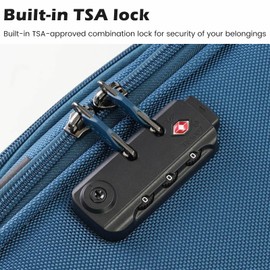 Coolife Luggage 4 Piece Set Suitcase Spinner TSA Lock Softshell lightweight (blue+sliver)