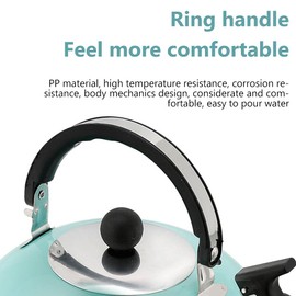 TYTOGE 3L Tea Kettle, Stainless Steel Whistles Camping Bottle, Lightweight Teapot Camping Trips Hiking Cooking Grilling (Red)