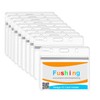 Fushing 70PCS Clear Waterproof Plastic Horizontal Badge Holders Name Tag