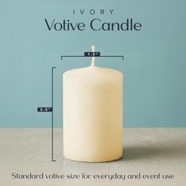 Votive Candles Unscented Candles for Wedding Centerpieces Ivory, Pack of 36 Dripless Wax for Parties, Aromatherapy, Devotional, Home Décor, Spas & Holiday Gifts – Royal Imports