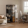 KLUVIS Skinny Bookshelf for Small Spaces - 5 Tier Thin