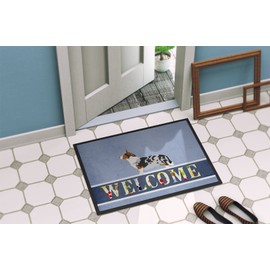 Caroline's Treasures BB8313JMAT Welsh Corgi Cardigan Welcome Indoor or Outdoor Mat 24x36, 24H X 36W, Multicolor