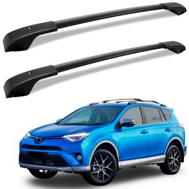 KINGGERI Roof Racks Cross Bars Replacement for Toyota RAV4 2013-2018 Accessories, Aluminum Rails Cross Bar Crossbars Rooftop Cargo Basket Carrier Bag Luggage Rails Snowboard Skiboard Bike