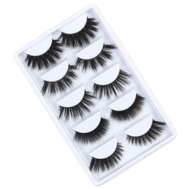 Mikinona 5pair Thick Faux Eyelashes for Women Lightweight Reusable Dramatic Volume Lashes for Makeup Parties and Daily Wear European and American Style