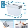 Citylife 6 Packs 8.5 QT Storage Bins with Lids Clear