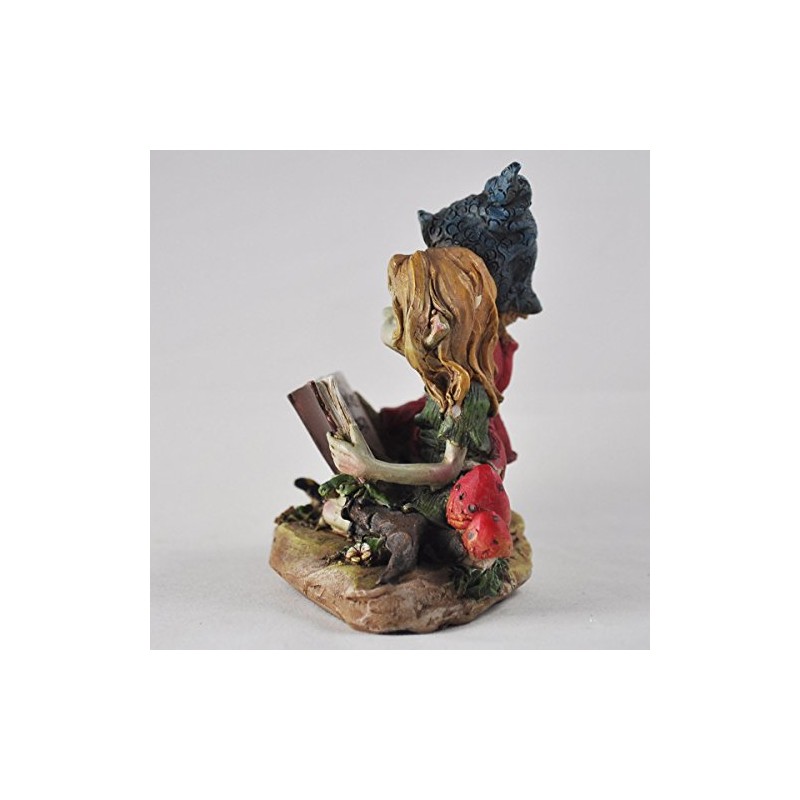 Pixie Pärchen Lesen, Skulptur, magisches Geheimnis, hochwertige Gartendekoration, Figuren Elfe