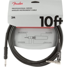 Fender シールドケーブル Professional Series Instrument Cable, Straight-Angle, 10', Black