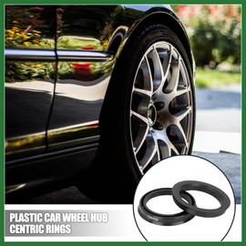 Motoforti 4pcs Plastic 72.6mm OD to 56.6mm ID Car Hub Centric Rings Wheel Bore Center Spacer Hub Rings Black Long-lasting