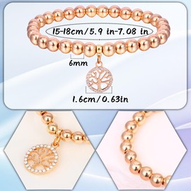 Manfnee Women's Bracelet Silver Gold Rose Gold Tree of Life Bangle Bracelet Women's Jewellery, Metal, No gemstone