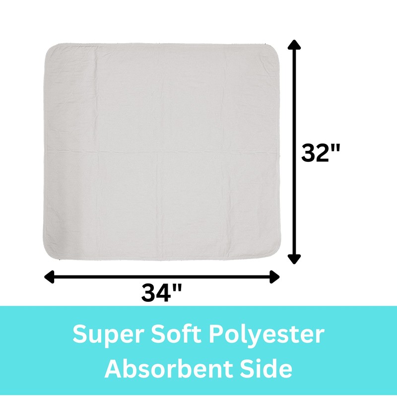 Bed Pad Washable Incontinence Underpad - Heavy Duty, Absorbent Stain