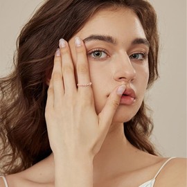 Carreneu Anxiety Ring Stress Ring Anxiety Ring Gold Anti-Stress Ring Anxiety Relief Adjustable Anxiety Anti-Stress Fashionable Simple and Elegant Strong and Wear Resistant Flexible and Smooth, Not