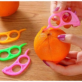 JQYXSS 10 Pieces Orange Citrus Peeler Tool, Easy Open Citrus Lemon Citrus Peel Cutter for Fruit Peelers Kitchen Tool