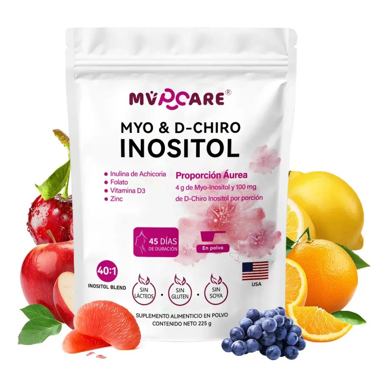Myo Chiro Inositol Polvo 225g Mvpcare Sabor