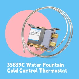 GLOXTED 35839C Water Fountain Cold Control Thermostat Replacement for Elkay for Halsey Taylor EZS8L EZS8S Replaces 98773C Adjust Water Temperature Parts