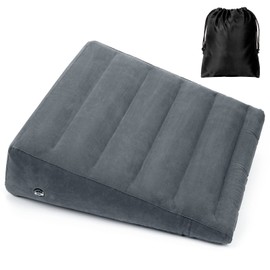 USHMA Inflatable Wedge Pillow, Portable Travel Wedge Pillow, Fast Inflation & Deflation Inflatable Wedge Pillows for Travel, Blow Up Sleeping Back Knee Bed