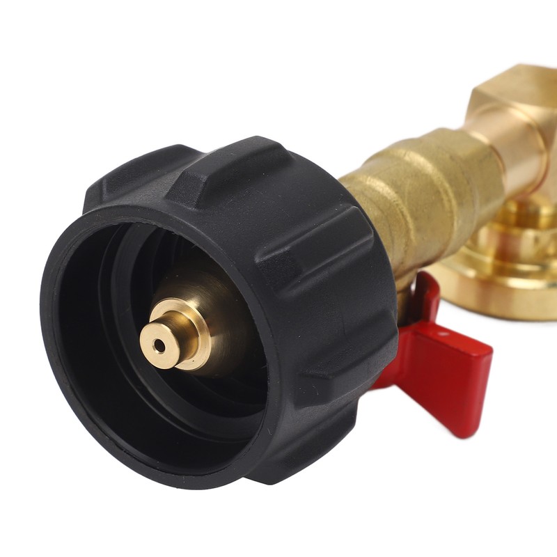Propane Refill Adapter with Pressure Gauge and On Off Control