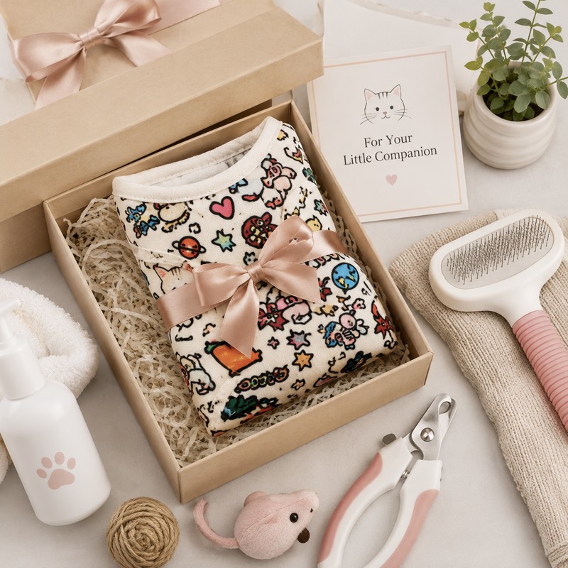 Cat Grooming Wrap for Nail Trimming – Self-Adherent Swaddle Cloth