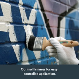 Axus Decor Captain Chunk Paint Brush (Onyx Color) - 2"/50mm - Synthetic Filaments, Unique Tricho Filaments, Smooth, Slightly Stiffness, Comfortable Handle, Rust-Resistant Stainless Steel