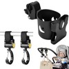 Drinks Holder Pushchair Cup Holder 2-in-1 Adjustable Bottle Holder with