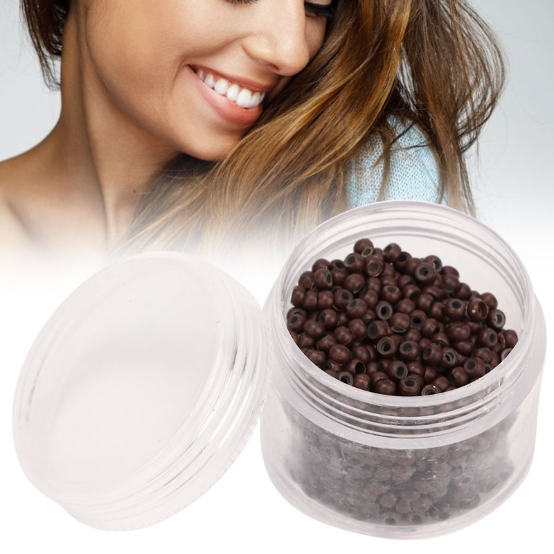 1000pcs 3mm x 2mm Silicone Micro Links Rings Beads Hair