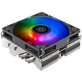 SilverStone Technology SST-HYH90-ARGB Hydrogon H90 Horizontal CPU Cooler with 4 Heat Tubes and 92mm PWM ARGB Fan