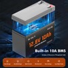 2 Pack 12V 10Ah Lithium LiFePO4 battery,Built-in 10A BMS,Lightweight Design,Up