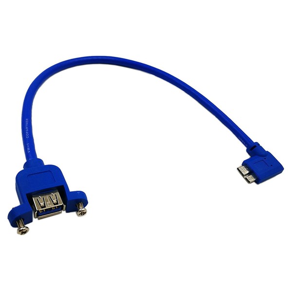 zdyCGTime 12" Panel Mount USB 3.0 A Female to 90