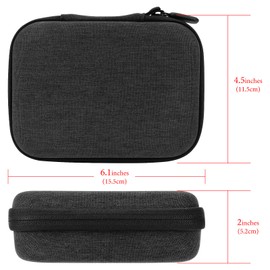 GEEKRIA Carrying Case Compatible with DJI Osmo Action 5 Pro, 4, 3 Camera Protective Case, Hard Shell Travel Storage Bag with Cable Storage for Action5 Pro Accessories (Dark Grey), Grey