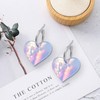 Heart Hoop Earrings for Women, WGXIA Acrylic Laser Lover Dangle