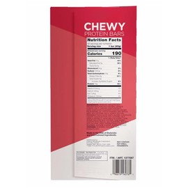Chewy Protein Bar, Peanut Butter & Semisweet Chocolate Chip, 1.41oz/Bar x 42 Bars.