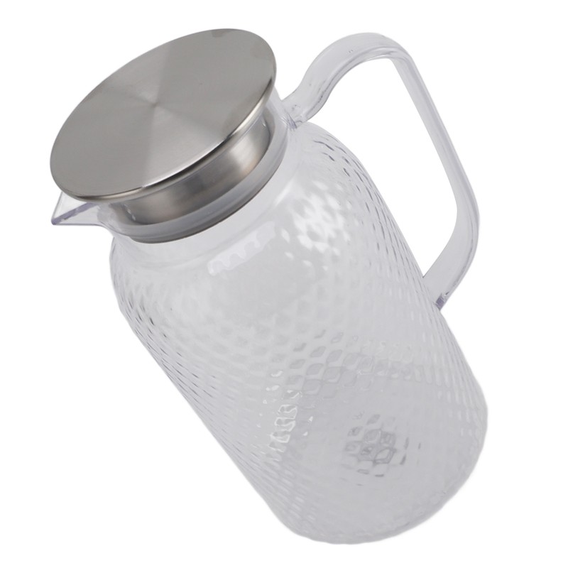 Water Pitcher with Lid and Handle 1500ml Acrylic Heat Resistant