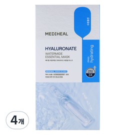 Mediheal Hyaluronic Acid Watermide Essential Mask Pack, 10-pack, 4 packs / 메디힐 히알루론산 워터마이드 에센셜 마스크팩, 10개입, 4개