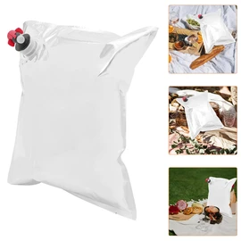 Zerodeko Plastic Drink Bag 5l Wine Bladder Spout Large Capacity Beverage Dispenser Pouch for Outdoor Gatherings