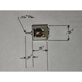 Mabuchi TYCO 6576 Slot Car MABUCHI Med. 6.5mm Shaft Box MOTOR New