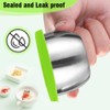 Showvigor 6-Pack 1.6oz Leakproof Salad Cups & 300ml Open-Top Stainless