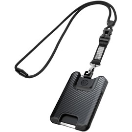 LIUGX Badge Holder with Heavy Duty Breakaway Lanyard, Durable ID Card Holder (Holds 6 Cards) with Quick Release Detachable Buckle, Metal Clip, American Flag, Black&Black