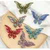 Crystal Rhinestone Butterfly Brooch Elegant Lapel Pins Dress Accessories Jewelry