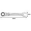 TONE Oscillating Ratchet Glasses Wrench HPRMF-14 Double Side Width 0.6